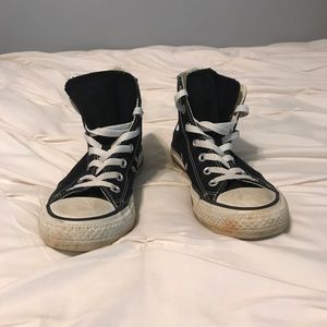 Black Hightop Converse • worn in • 5